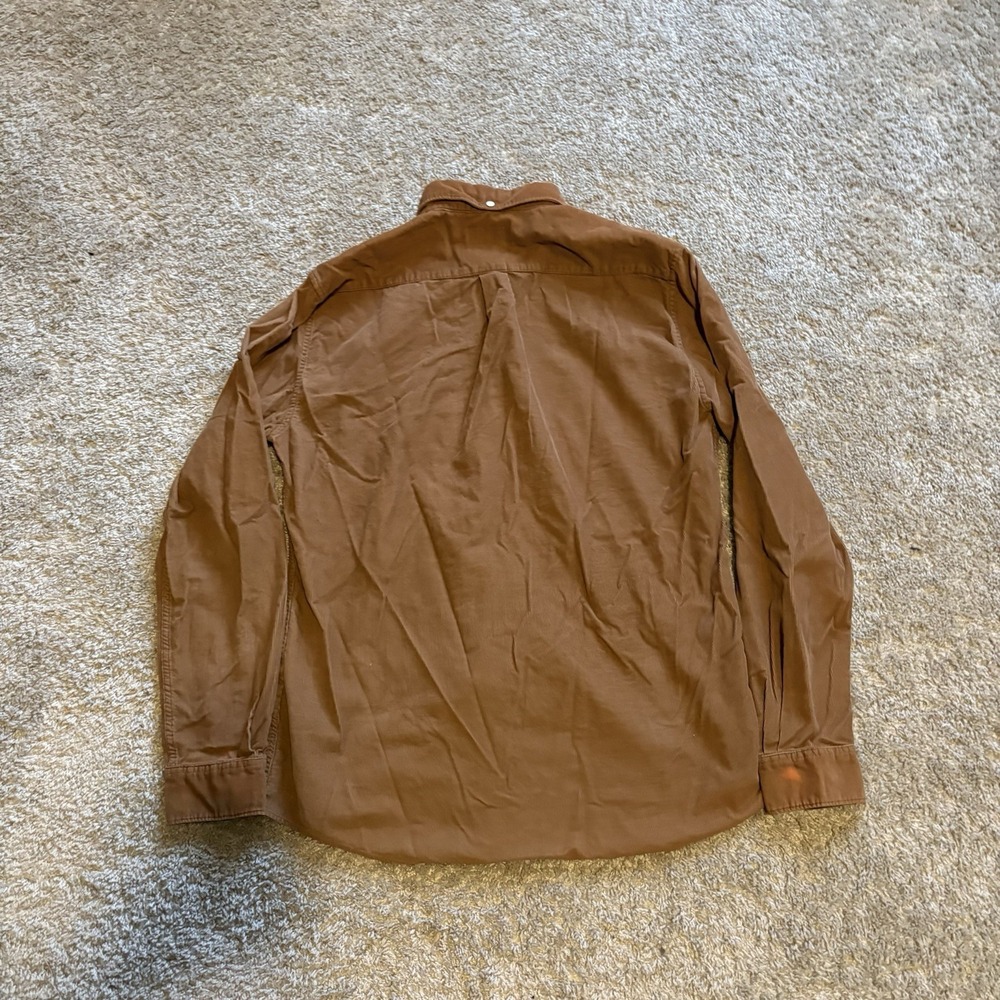 Barbour Men's Ramsey Corduroy Tailored Fit Shirt Size L Sandstone Long Sleeve - Picture 9 of 9